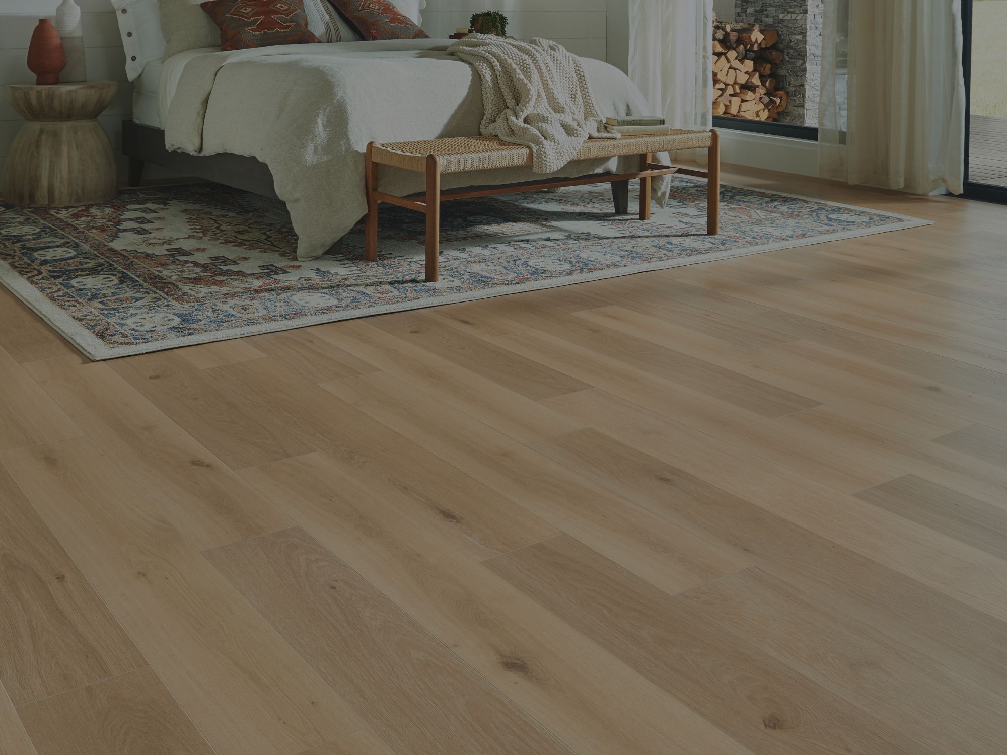 wood look laminate floors in a Miamisburg bedroom